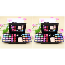 2St Drukpoeder Make-Up Set Oogschaduw Blush Lippen Glans Kleurpalet