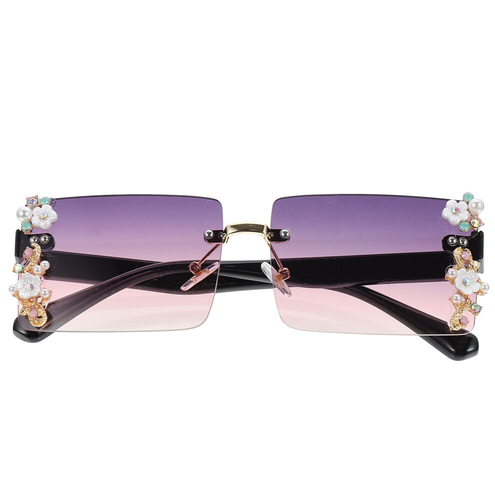 Stijlvolle St Zonnebril Met Kristalversiering Dames Decor-image