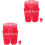 2Pièces Gilet Réfléchissant Rouge Confortable Poches Multiples 1