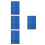 4Pcs Blue Polyester Wall Pocket Chart for Classroom and Home Storage 7