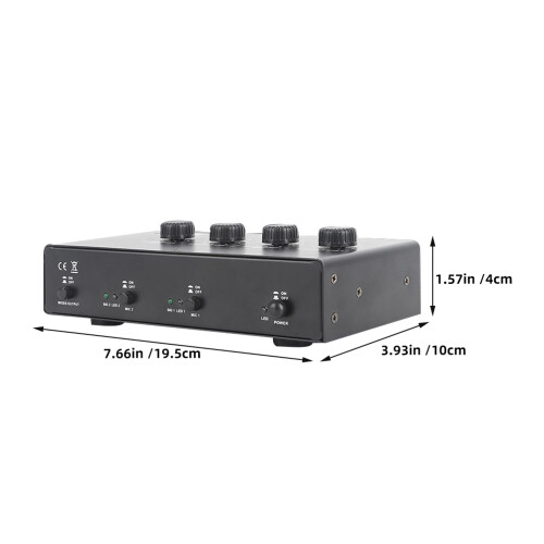 1Ensemble Amplificateur Micro Plastique Gris Double Entrée Clair 2