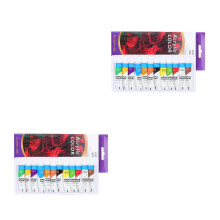 2Sets Acrylverf Set 12 Kleuren Schilderpigmenten Voor Thuis Gebruik