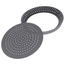 2Pièces Moules Ronds À Quiche Antiadhésifs Noir Fond Amovible Durable