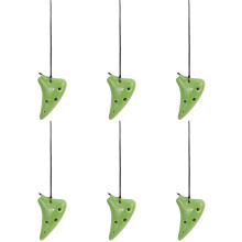 6Pièces Ocarina Vert 6 Trous En Dolomite Portable Pour Enfants