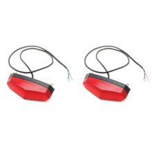 2X LED-Bakljus för Elcykel 12V-80V Bakljus för Elcykel, Säkerhetsvarningsljus för Nattcykling