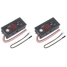 2X Ventilatortemperatuurregelaar, 12V PWM 4-Draads Ventilatorsnelheidsregelaarmodule met Temperatuursonde voor 3A Ventilator-Pc