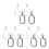 12Pcs Clear Doll High Transparency Plastic Display Bags Keychain Pouch 9