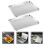 6Pcs Multi-Function Stainless Steel Baking Trays for Oven Use Silver 4