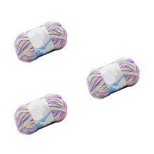 3Pièces Fil À Tricoter Coton Lait Doux Pour Crocheter