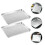 6Pcs Multi-Function Stainless Steel Baking Trays for Oven Use Silver 5