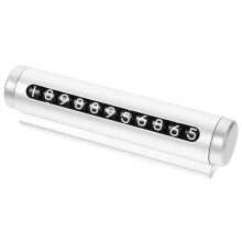 Accessoire Voiture Plaque Stationnement Temporaire Argent