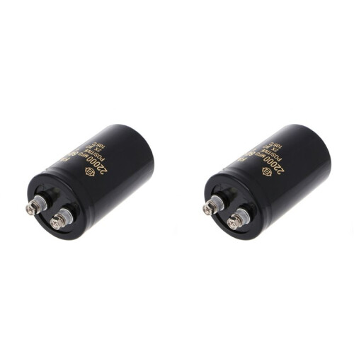 2X 2200UF/80V High Capacity Bolt Type Electrolytic Capacitor 50x80mm