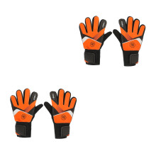 2Pairs Mesh PU Latex Soccer Gloves Non-Slip Training Hand Protector