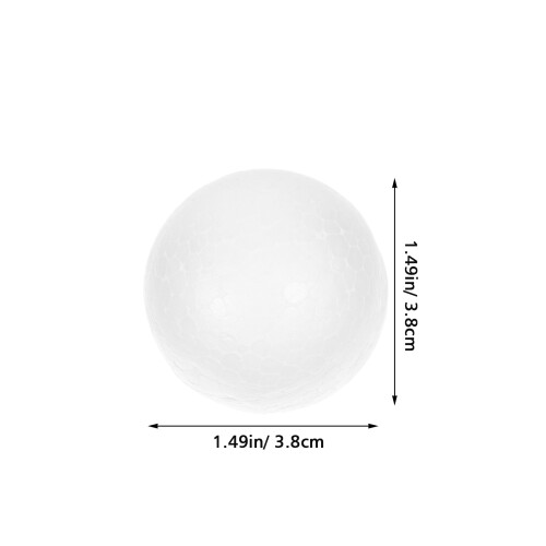 200Pcs White Solid Polystyrene Balls for Christmas Wedding Decorations 1