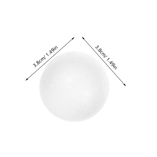 200Pcs White Solid Polystyrene Balls for Christmas Wedding Decorations 2