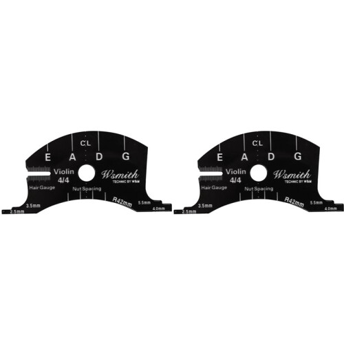 2X Violin Bridges Multifunctional Mold Template 4/4 Violin Bridges Repair Reference Tool Fingerboard Scraper