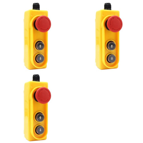 3X Rain Proof Lifting Button Box Emergency Stop Button  2.2KW Direct Control Electric Hoist  220V