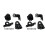 2Set Front Headlight Repair Kits for - E-CLASS W214 E260 E300 24-25 Headlamp Bracket Mount A2148206302R B 1