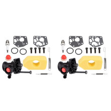 2X Carburateur de Tondeuse à Gazon 499809 498809A 494406 pour Moteur Vertical Briggs Stratton 98902 98982