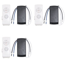 3X Universele Plafondventilatorlamp Afstandsbedieningsset Aangepaste Windsnelheid Zender Ontvanger Timing Bedieningsschakelaar 220V
