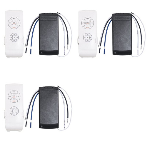 3X Universal Ceiling Fan Lamp Remote Control Kit Adjusted Wind Speed Transmitter Receiver Timing Control  220V