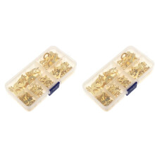 300 Pcs Cable Ring Terminal Ring Cable Lugs Copper Lugs Ring Terminals Connectors Brass Crimp Cable Wire Terminals