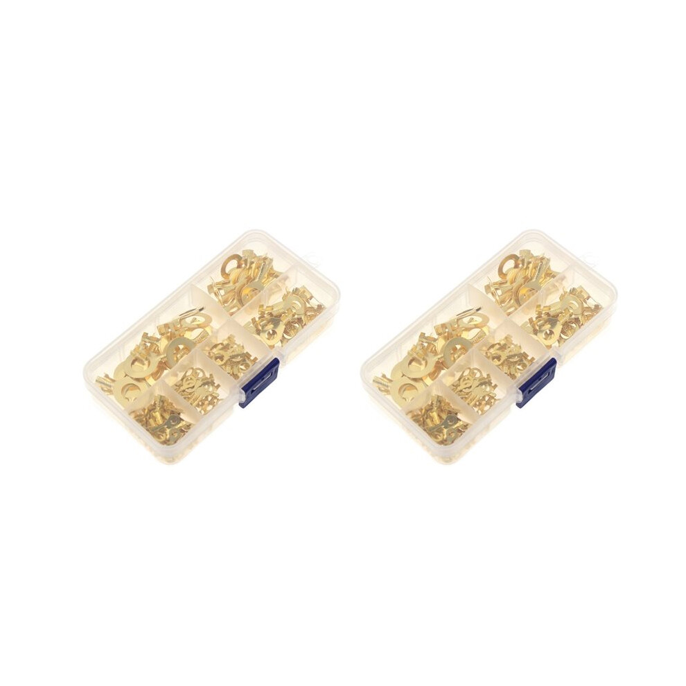300 Pcs Cable Ring Terminal Ring Cable Lugs Copper Lugs Ring Terminals Connectors Brass Crimp Cable Wire Terminals 6031902513798
