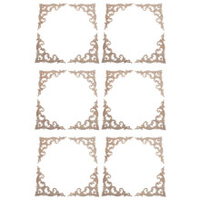 24 Teile Holz Geschnitzte Ecke Onlay Applique Unlackiert Rahmen Schrank Schrank Aufkleber für Haus Wohnmöbel Dekoration 15 cm