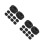20Pcs Durable Black Rubber Foosball Table Rod Bumpers Replacement Set 6