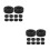20Pcs Durable Black Rubber Foosball Table Rod Bumpers Replacement Set 7