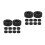 20Pcs Durable Black Rubber Foosball Table Rod Bumpers Replacement Set 9