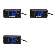 3X LED Digital Voltmeter Monitor Panel Meter Volt Voltage Tester Reverse Connection Protection 12V-80V