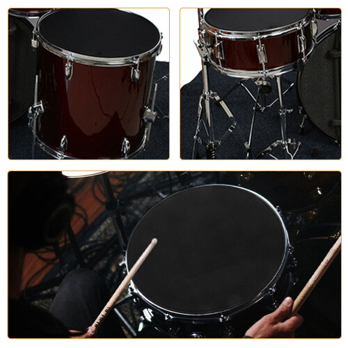 2Pcs Black Rubber Drum Mute Pads Quiet Practice Cymbal Dampeners 2