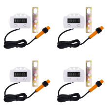 4X 5 Digit Electronic Digital Counter Proximity Industrial Magnetic Sensor Punch Counter Induction Meter B