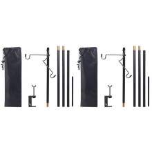 2X Suporte de Lâmpada de Acampamento Destacável Montagem Portátil Gancho de Armazenamento Tenda Suporte de Luz de Suspensão Conjunto Suporte de