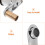 4Sets Wall Mounted Silver Shower Diverter Valve for Home Bathroom Use 8