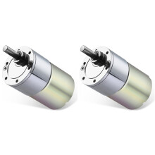 2X 12V 1000RPM Gear Motor High Torque Electric Speed Reduction Geared Motor Eccentric Output Shaft 37mm Gearbox