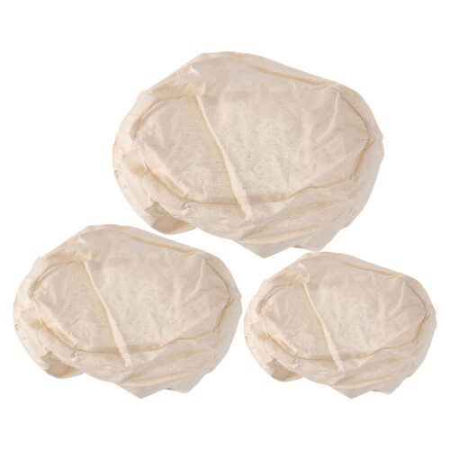 6Pcs Reusable Beige Bread Basket Cloth Liners Dough Baking Covers 1