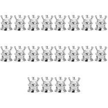 20Pièces Capuchons Écrous En Alliage Aluminium Argenté