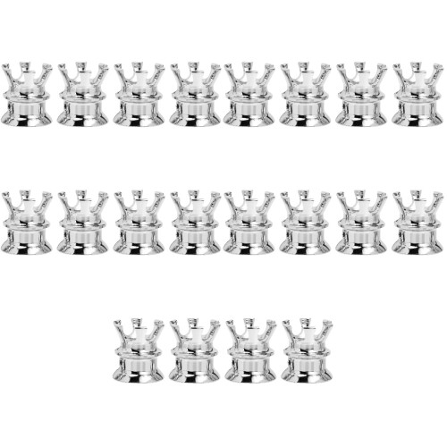 20Pièces Capuchons Écrous En Alliage Aluminium Argenté