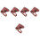5Pcs Cover Dark Red Protective Sleeve for Tools 5