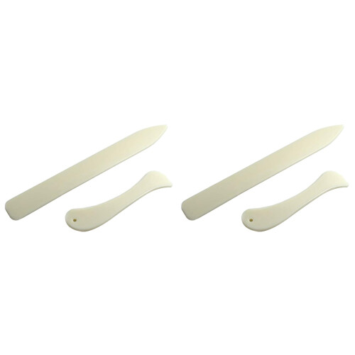 4Pièces Ensemble Outils Blancs Pour Travail Du Papier Bords Cuir