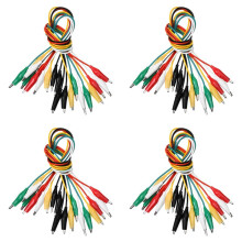 40Pcs 5-Colors Double Ended Alligator Clips Test Lead Jumper Wire 50cm