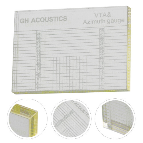 4Pcs White Acrylic Record Player Azimuth Ruler Vinyl Alignment Tool 2