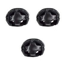 3Pièces Casque De Protection Noir Taekwondo