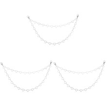 3Pièces Et Jeans Argentée Creuse, Style Multicouche