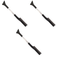 3Pièces Pelle À Neige 2 En 1 Brosse Et Grattoir Noir Antigel