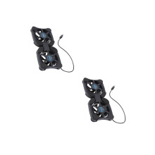 2Pièces Ventilateurs Refroidisseurs USB Laptop Pliable Noir 2 Fans