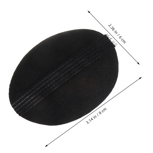 2Sets Durable Black Hair Styling Sponge Accessories for Volume Boost 2