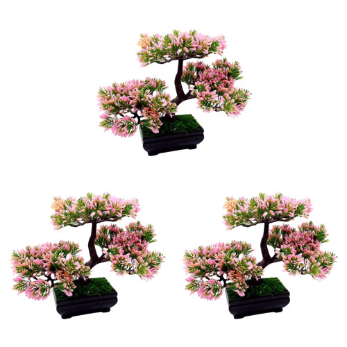 3Pièces Mini Artificiel Rose Usage Décoration Accueil Maison
